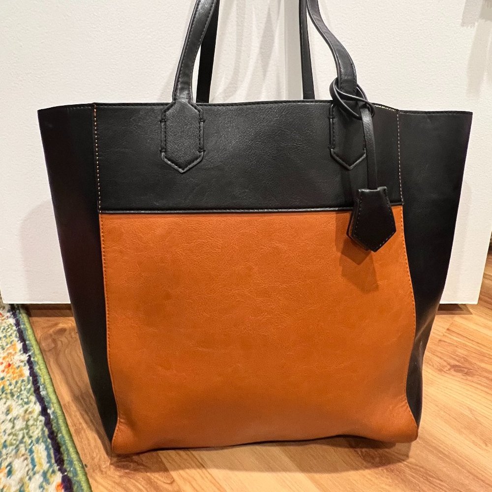 Anthropologie Miss Albright Specialty Two-Tone Leather Shoulder Bag